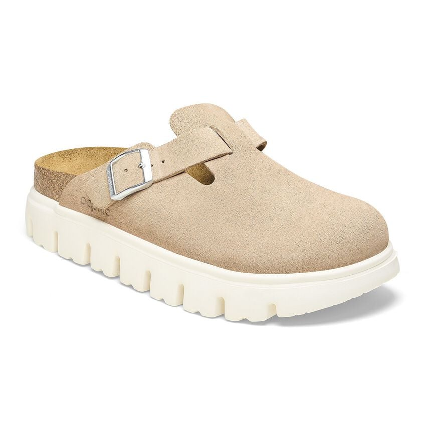 Birkenstock Boston Chunky Suede Leather Warm Sand