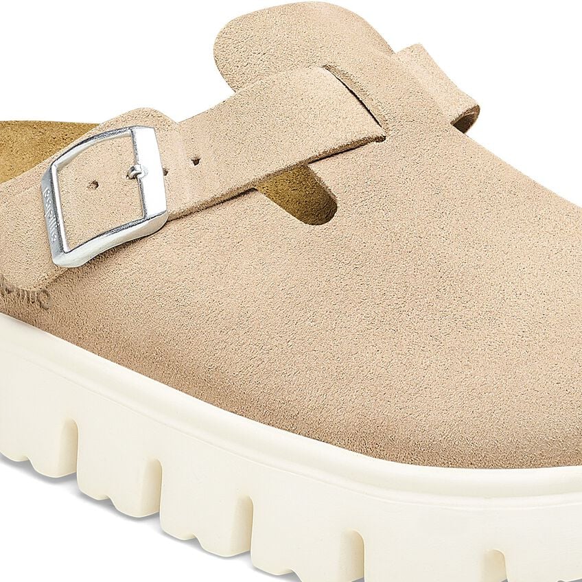 Birkenstock Boston Chunky Suede Leather Warm Sand