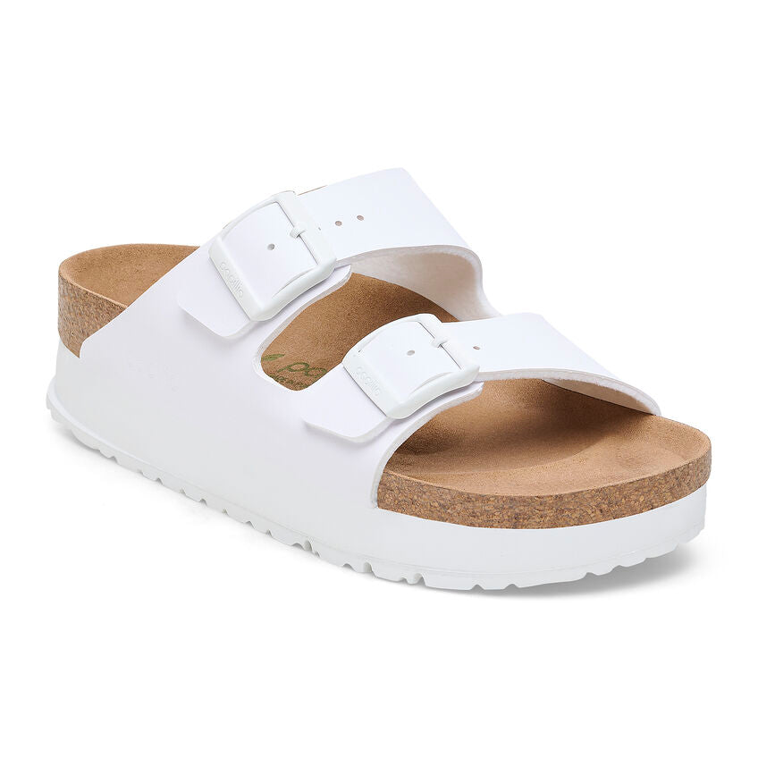 Birkenstock Arizona White Flex Platform