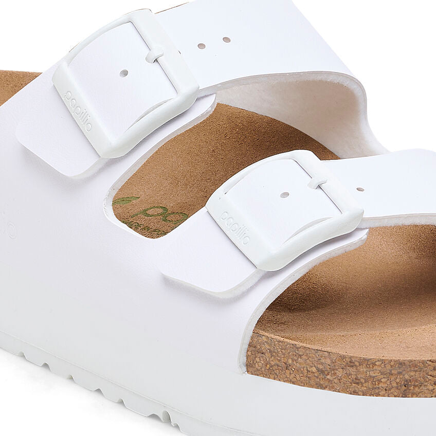 Birkenstock Arizona White Flex Platform