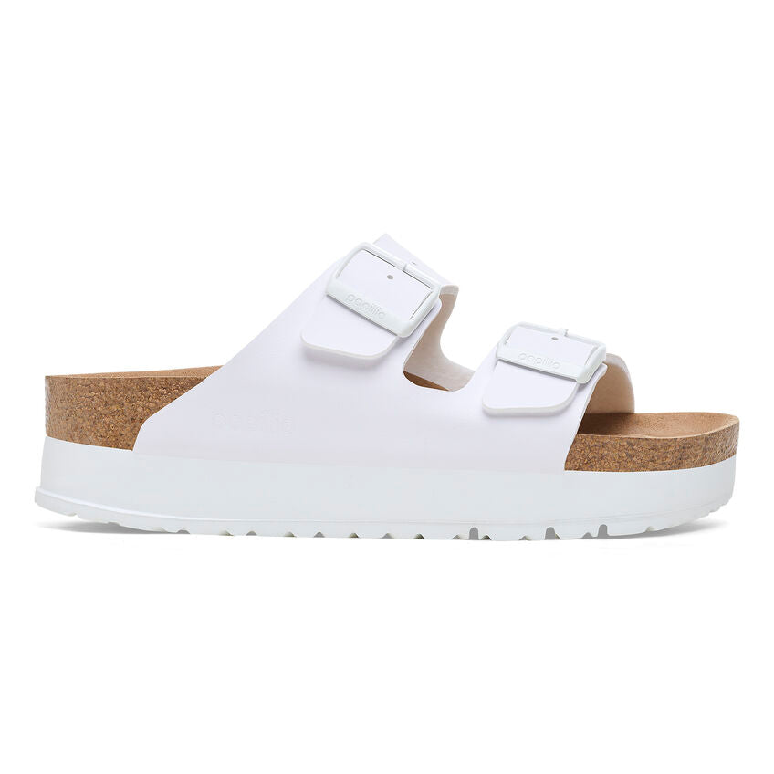 Birkenstock Arizona White Flex Platform