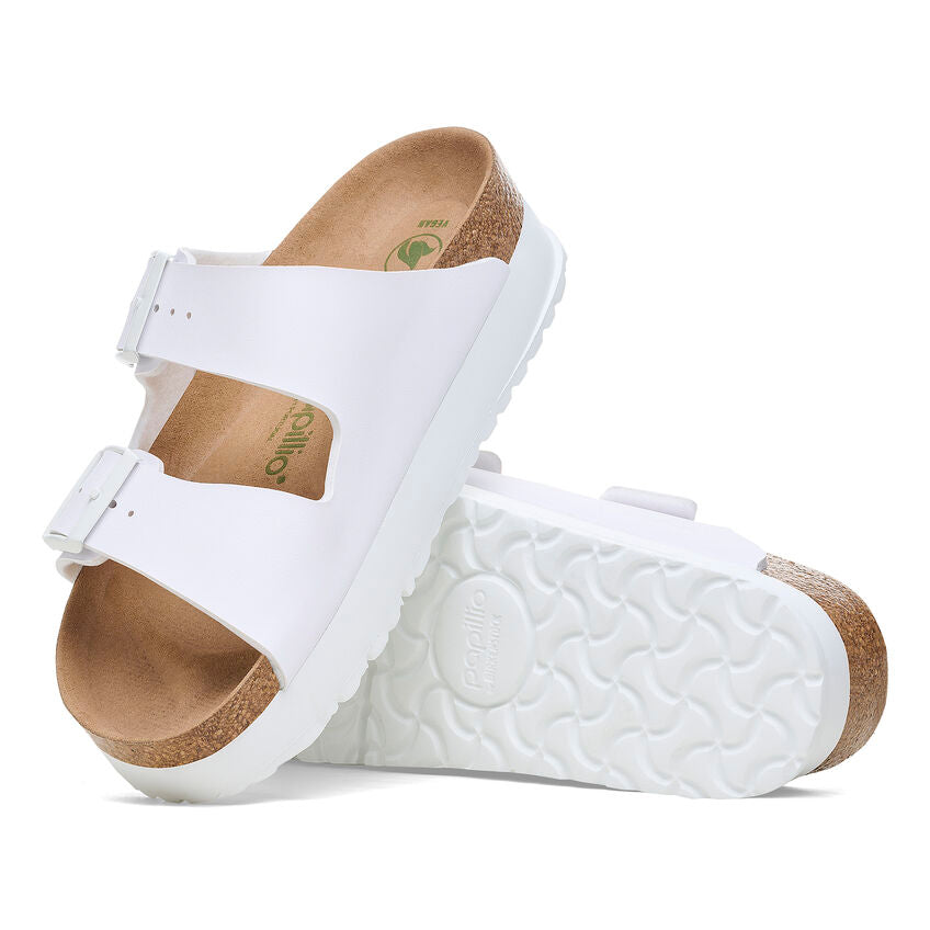 Birkenstock Arizona White Flex Platform