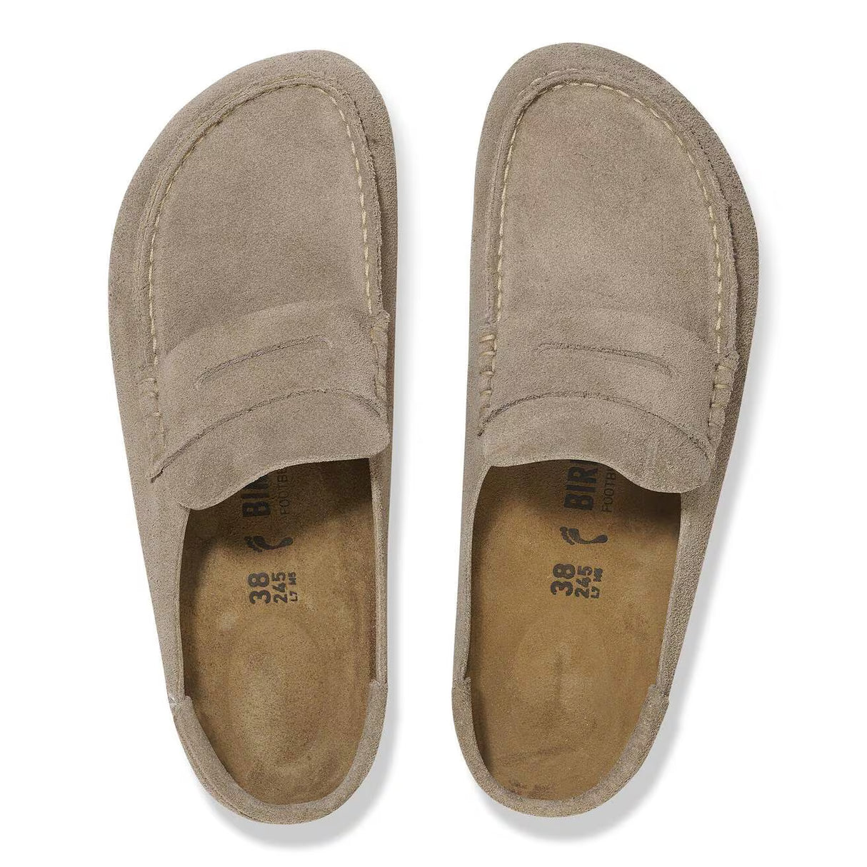 Birkenstock Naples Wrapped Taupe Suede Narrow