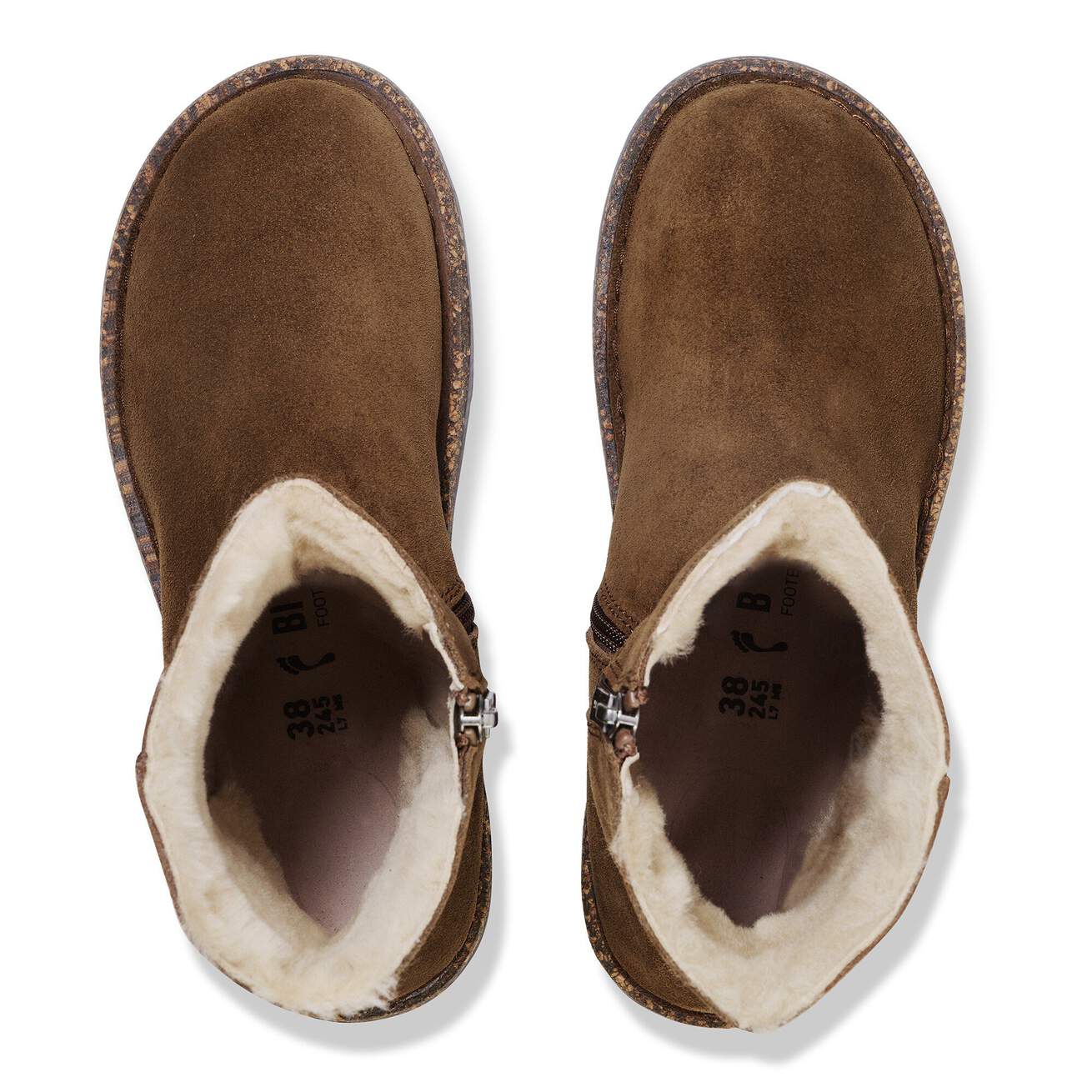 Birkenstock Uppsala Zip Shearling Dark Tea