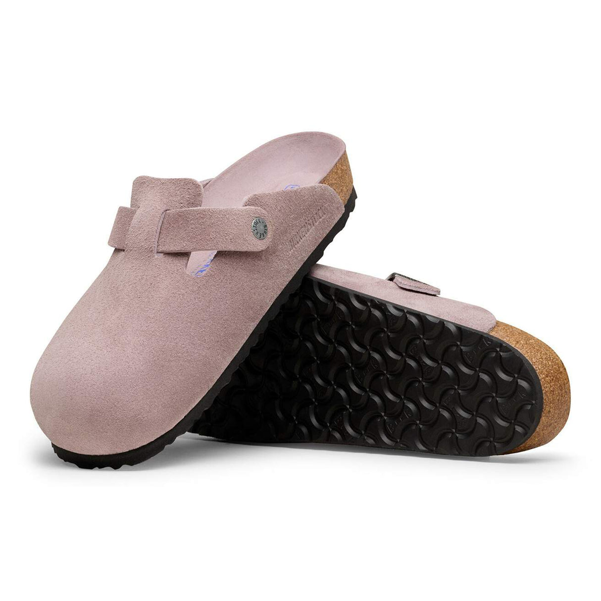 Birkenstock Boston Soft Footbed Faded Purple Suede Narrow