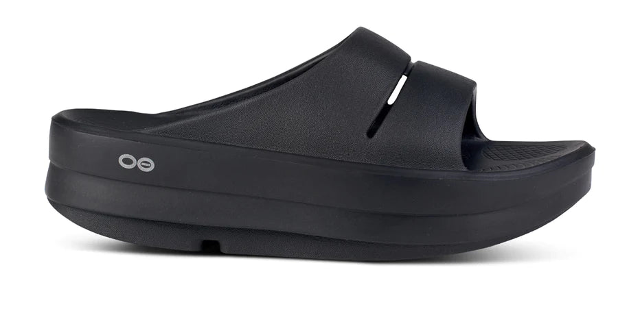 OOFOS Women's OOmega OOahh Sandal - Black