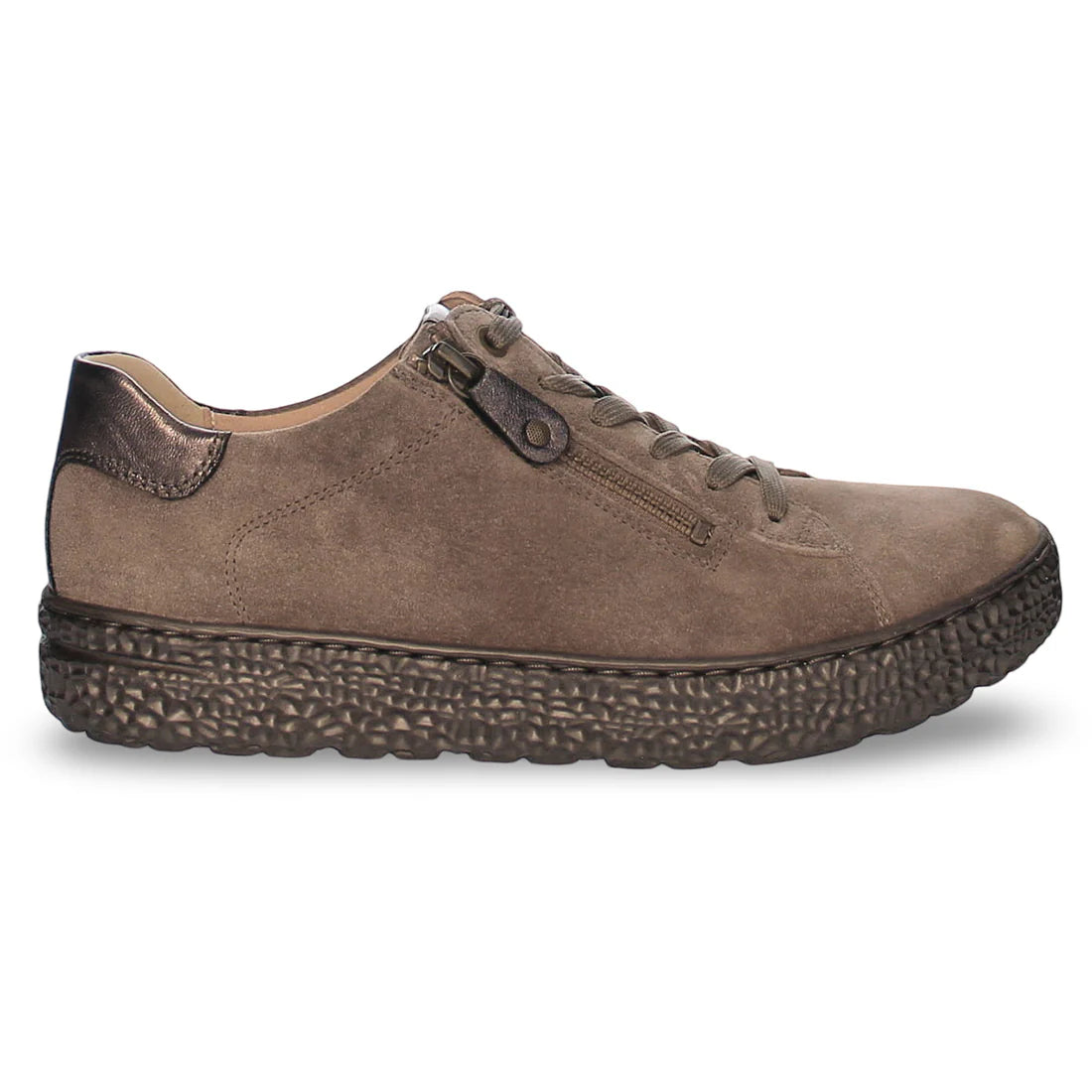 Hartjes Phil Hazelnut Nubuck Side Zip Oxford