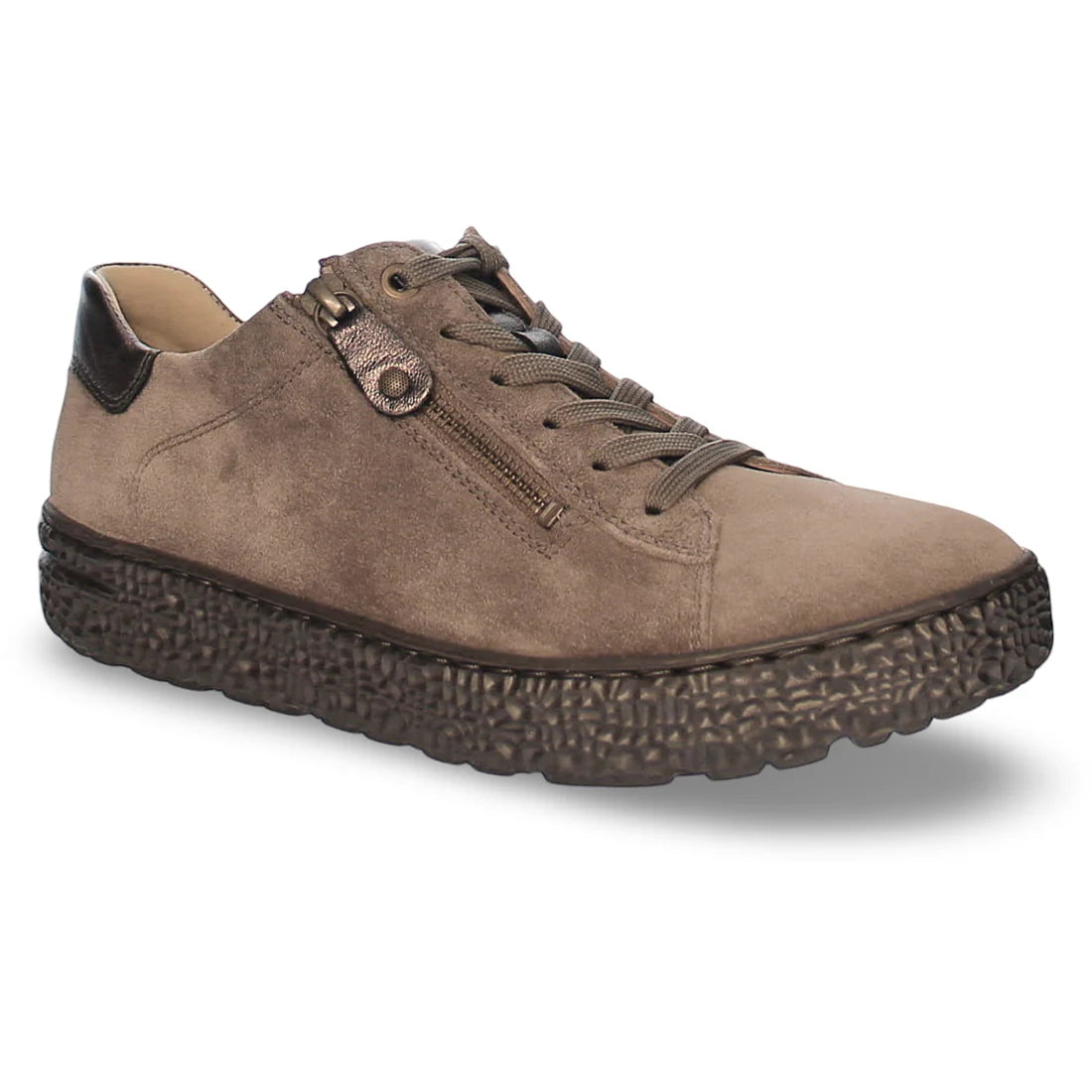 Hartjes Phil Hazelnut Nubuck Side Zip Oxford