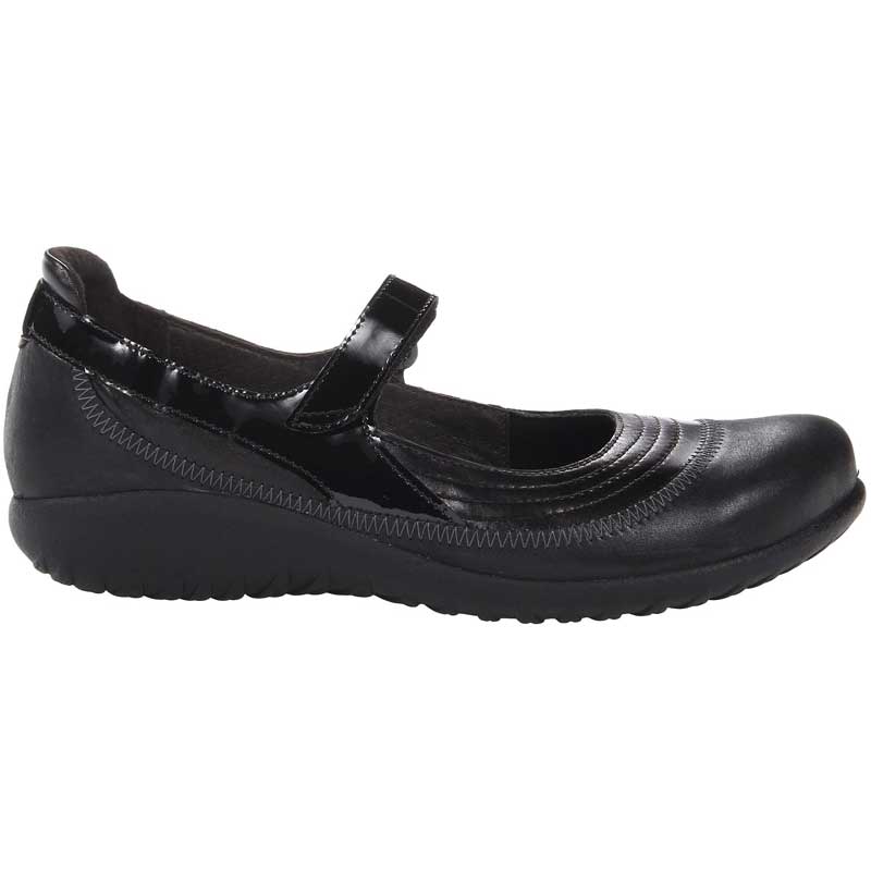 Naot Kirei Wide Black Madras/Black Patent