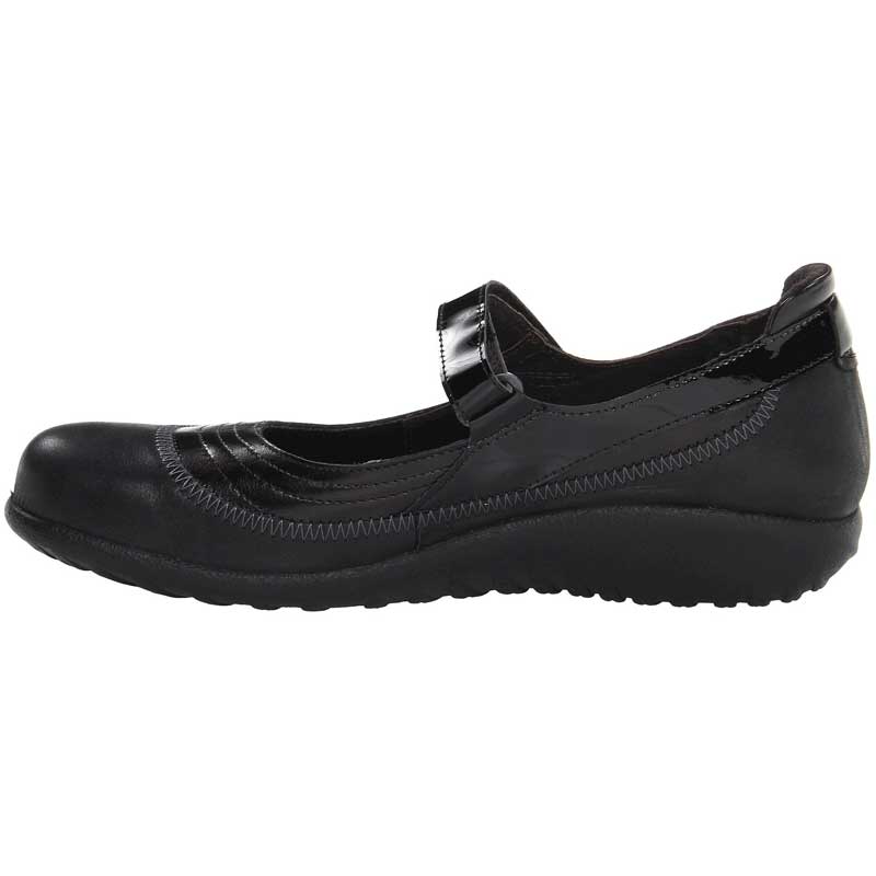 Naot Kirei Wide Black Madras/Black Patent