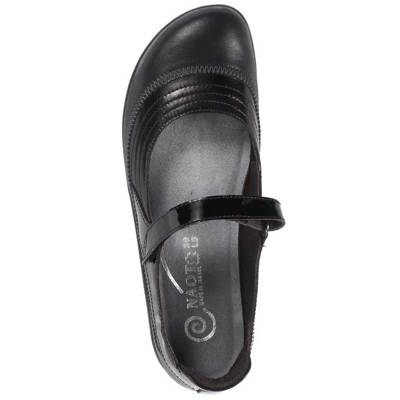 Naot Kirei Wide Black Madras/Black Patent