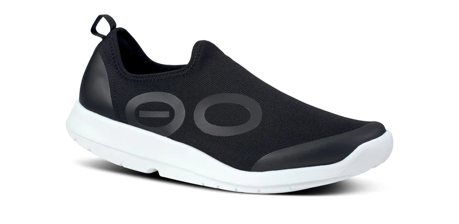 OOFOS Men's OOmg Sport Low Shoe - White Black