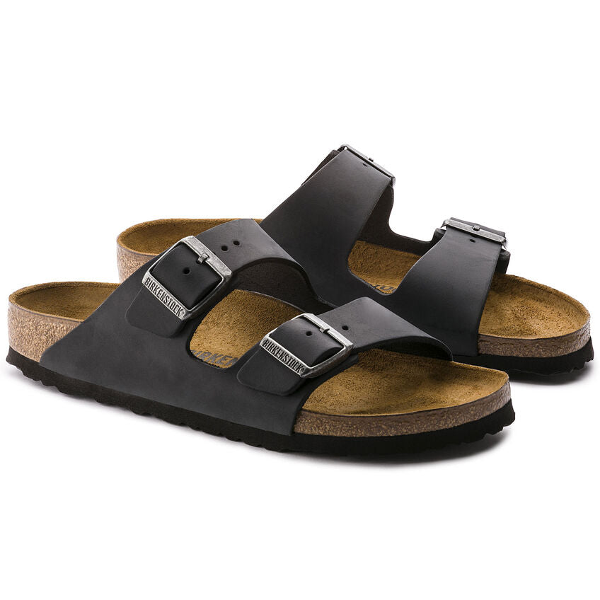 Birkenstock Arizona Black Oiled Leather Narrow