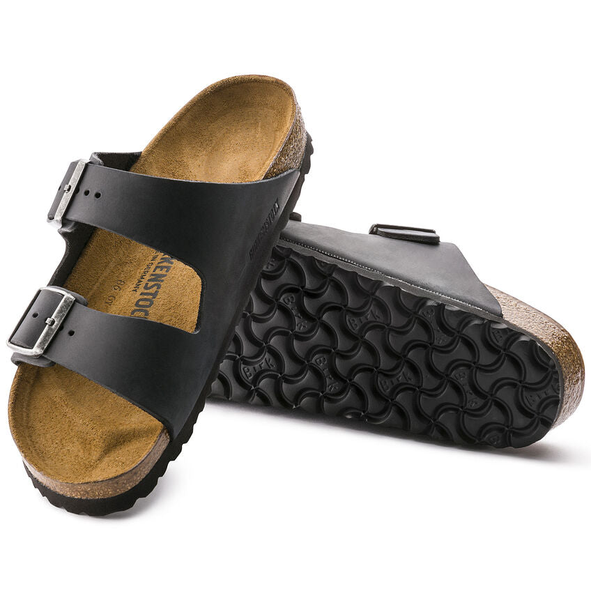 Birkenstock Arizona Black Oiled Leather Narrow