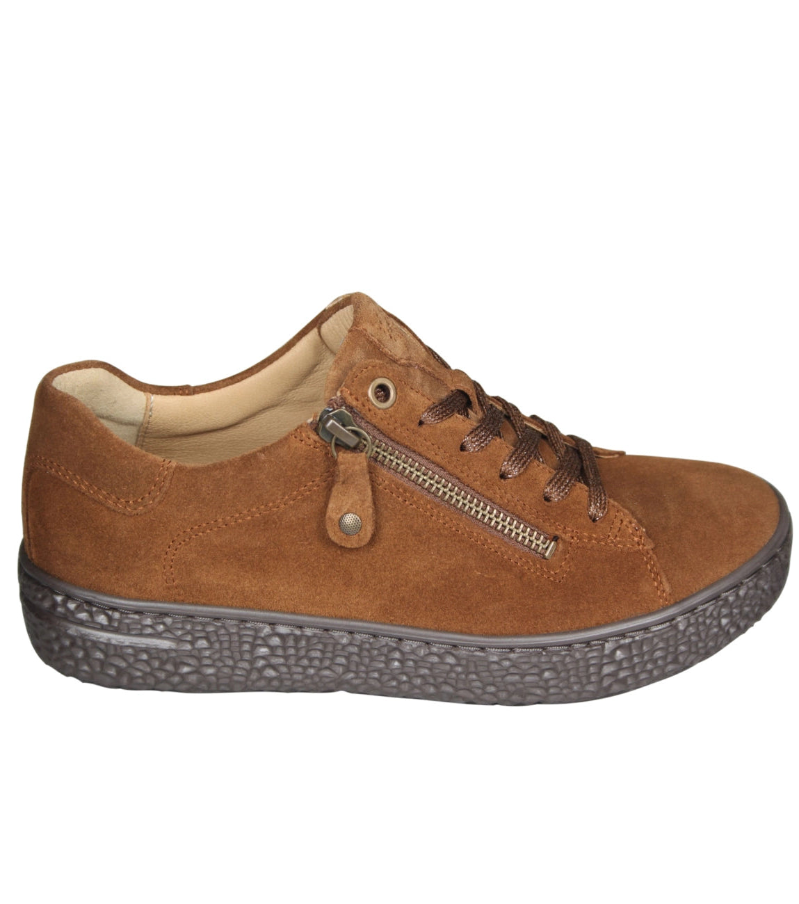 Hartjes Phil Cognac/Black Side Zip Oxford
