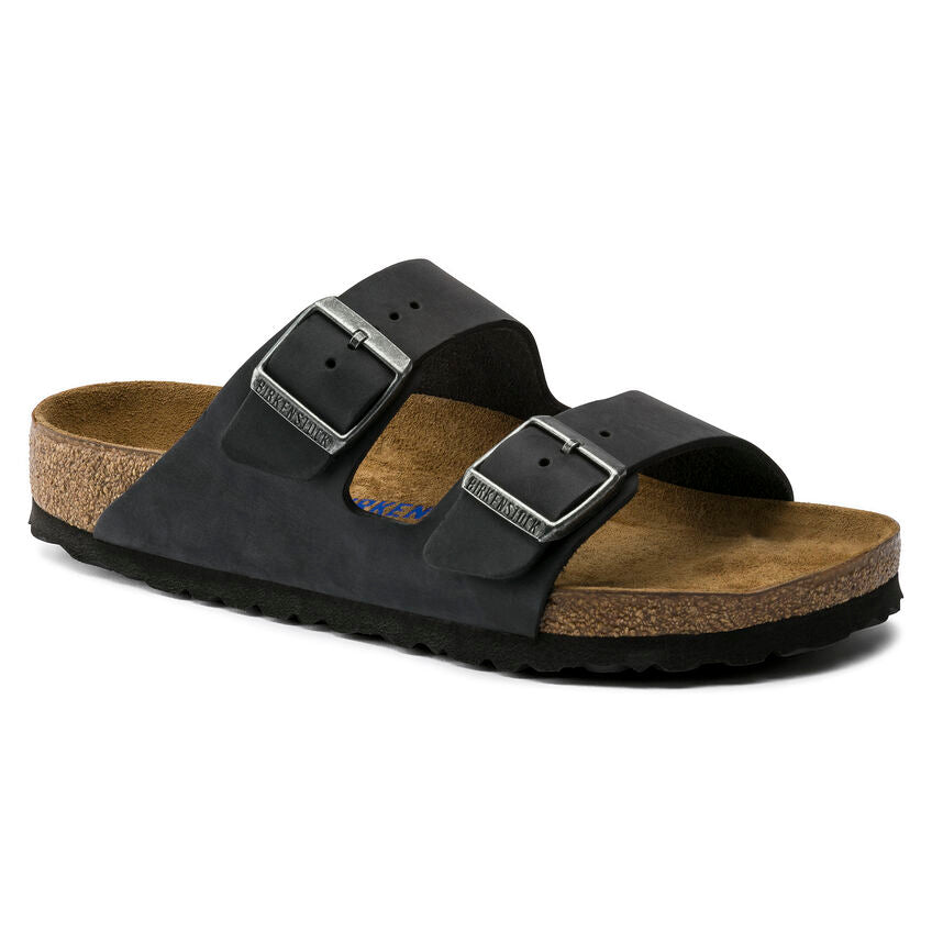 Birkenstock Arizona Soft Footbed Black Oiled Leather Narrow