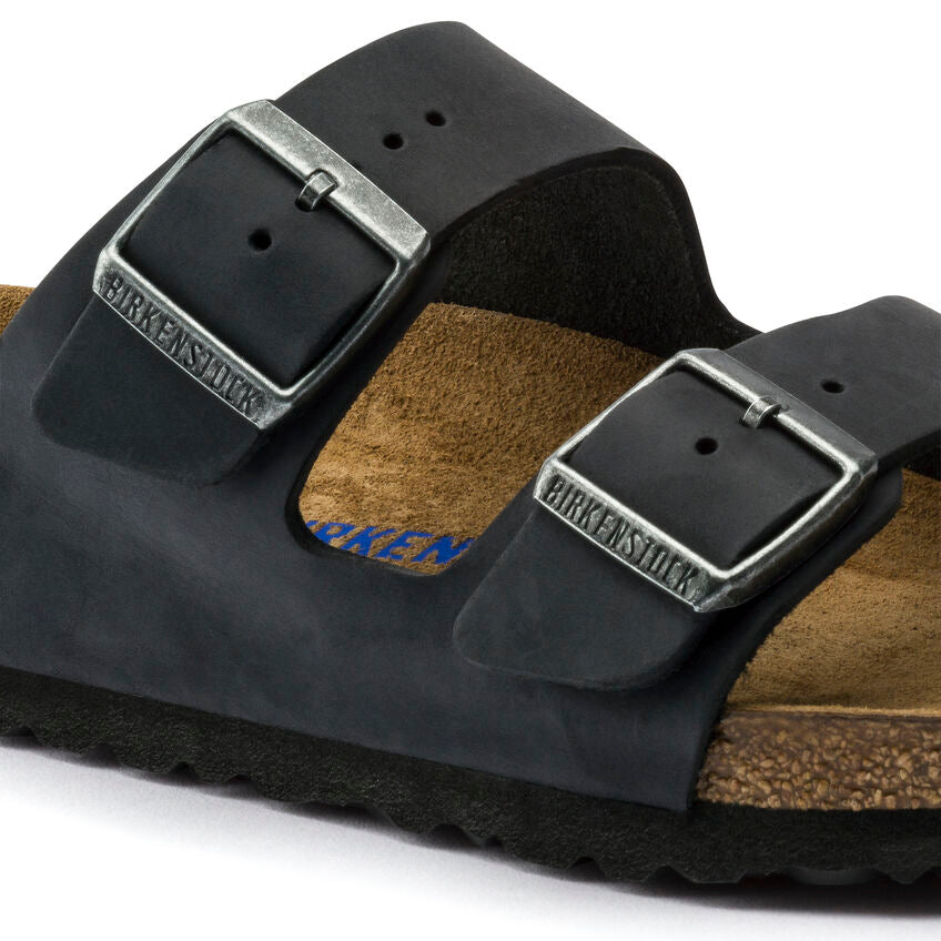 Birkenstock Arizona Soft Footbed Black Oiled Leather Narrow