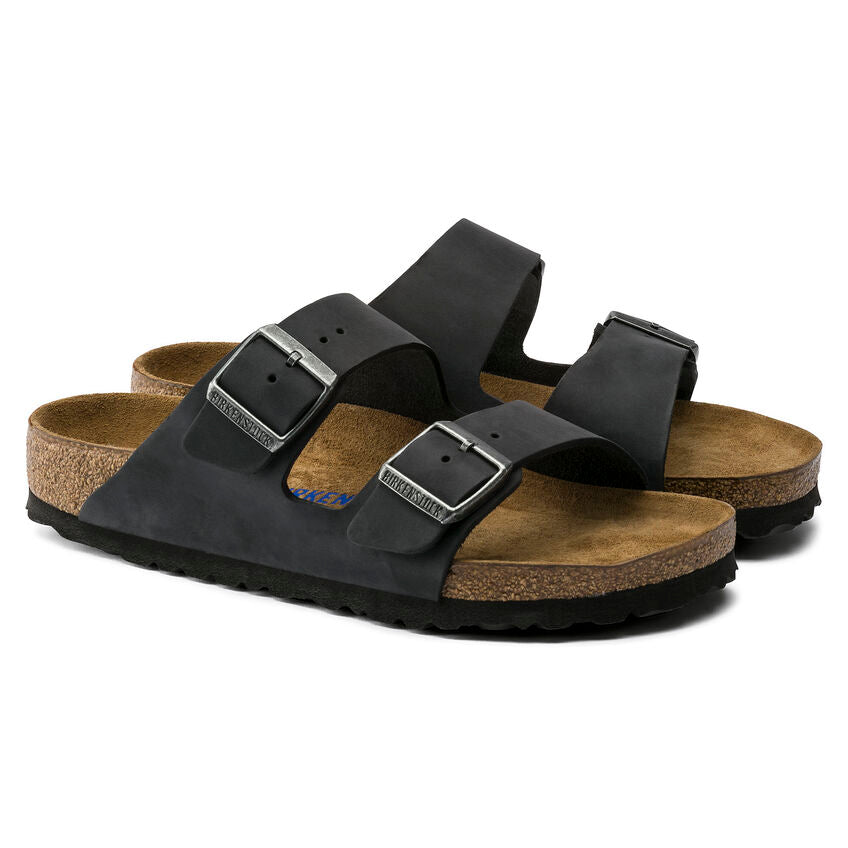 Birkenstock Arizona Soft Footbed Black Oiled Leather Narrow