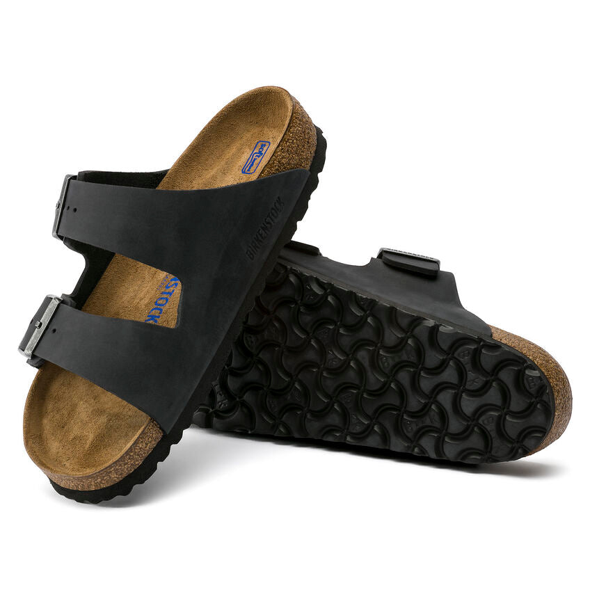 Birkenstock Arizona Soft Footbed Black Oiled Leather Narrow