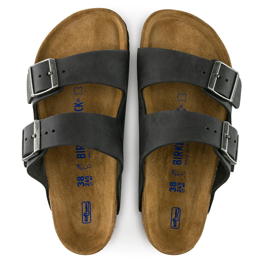 Birkenstock Arizona Soft Footbed Black Oiled Leather Narrow