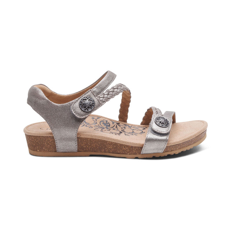 Aetrex Jillian Brushed Silver