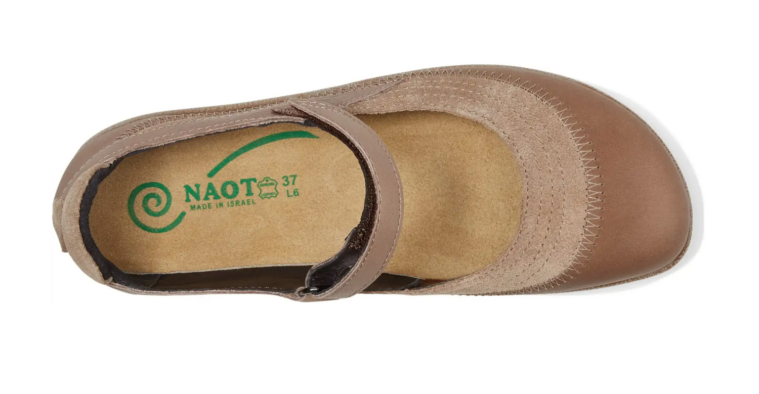 Naot Kirei Wide Almond/Bark/Stone