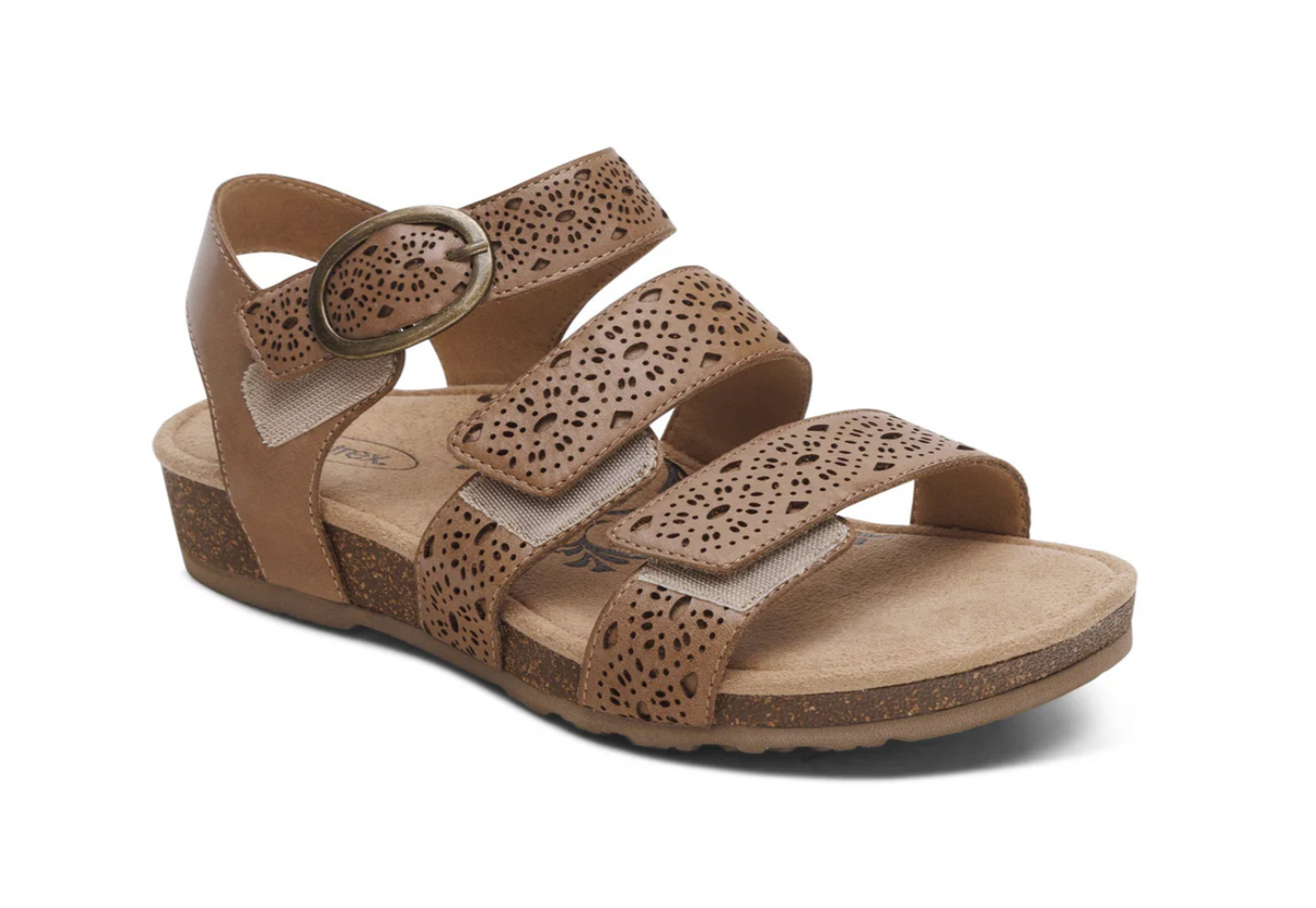 Aetrex Lilly Taupe Cut Out