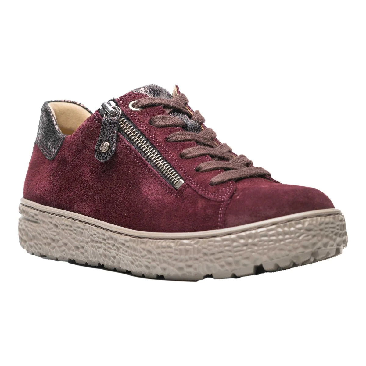 Hartjes Phil Aubergine/Eggplant Side Zip Oxford