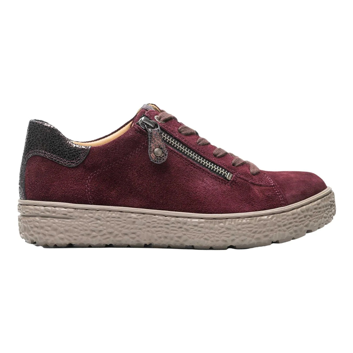 Hartjes Phil Aubergine/Eggplant Side Zip Oxford