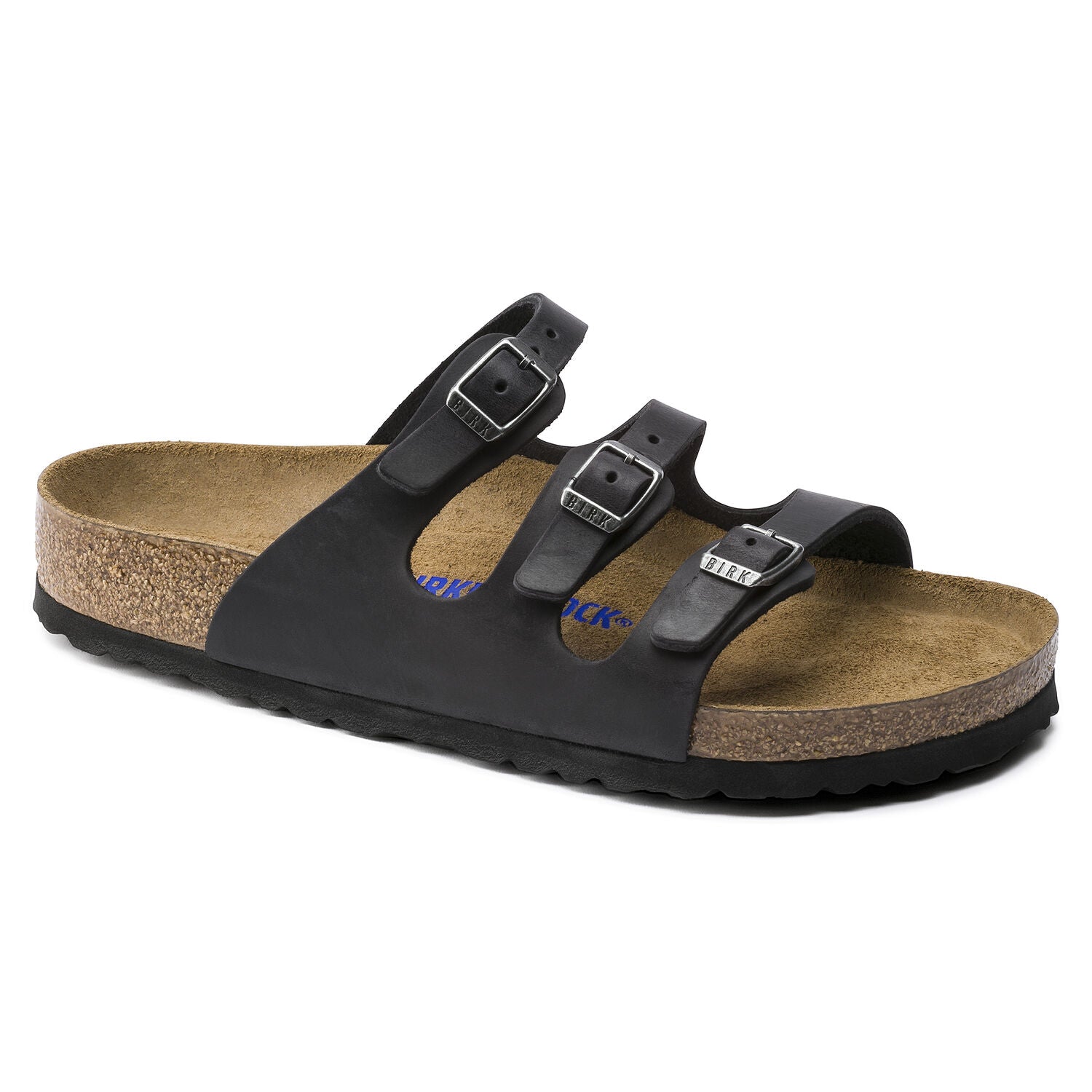 【関税&送料込】Birkenstock Black Leather Florida Slippers Florida Fresh Natural Leather Patent High-Shine Black