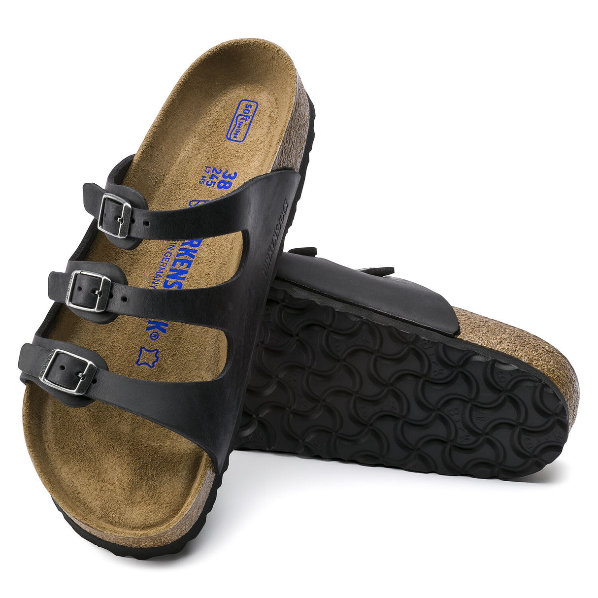 Birkenstock Florida Soft Footbed Black Oiled Leather