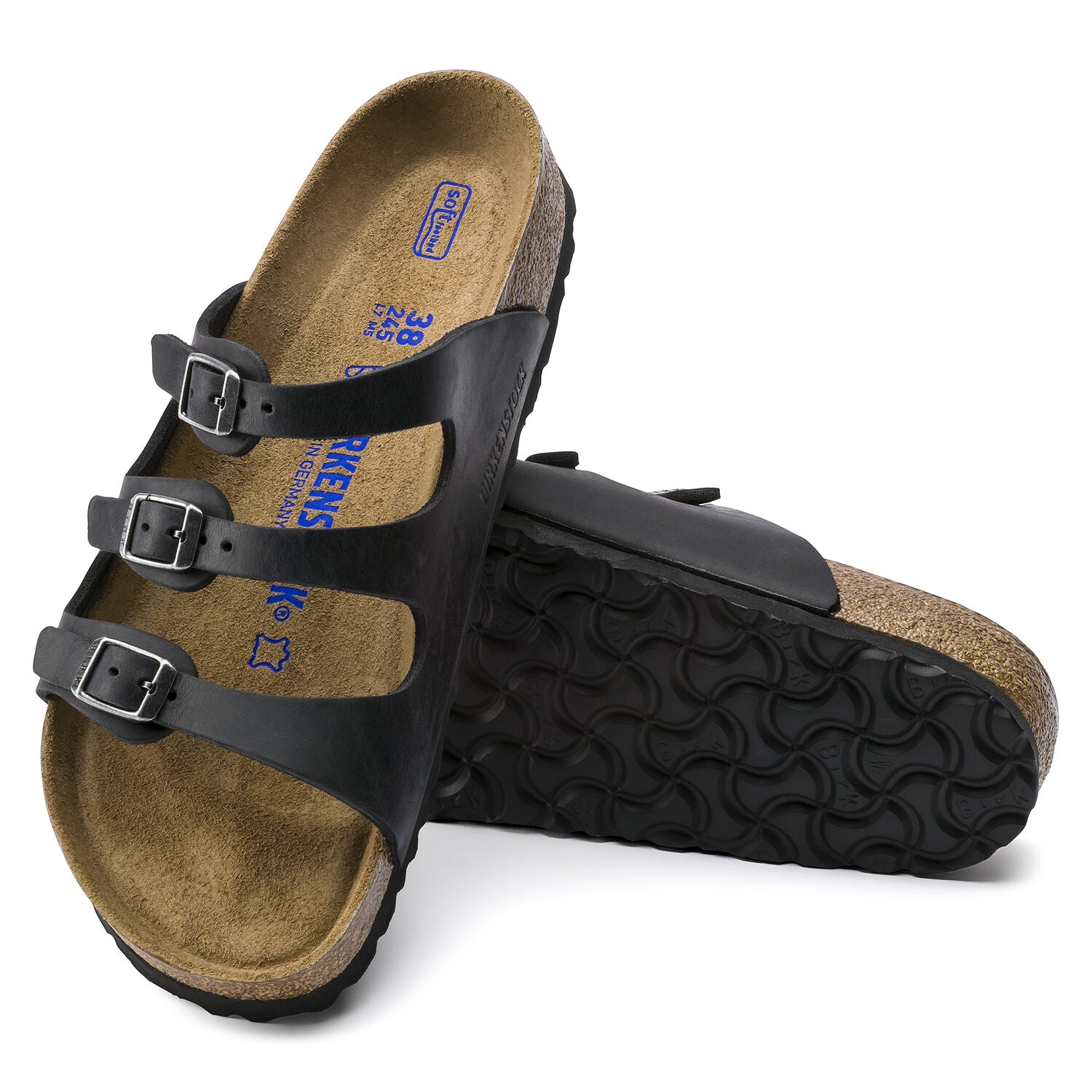 Birkenstock Florida Soft Footbed Black Oiled Leather