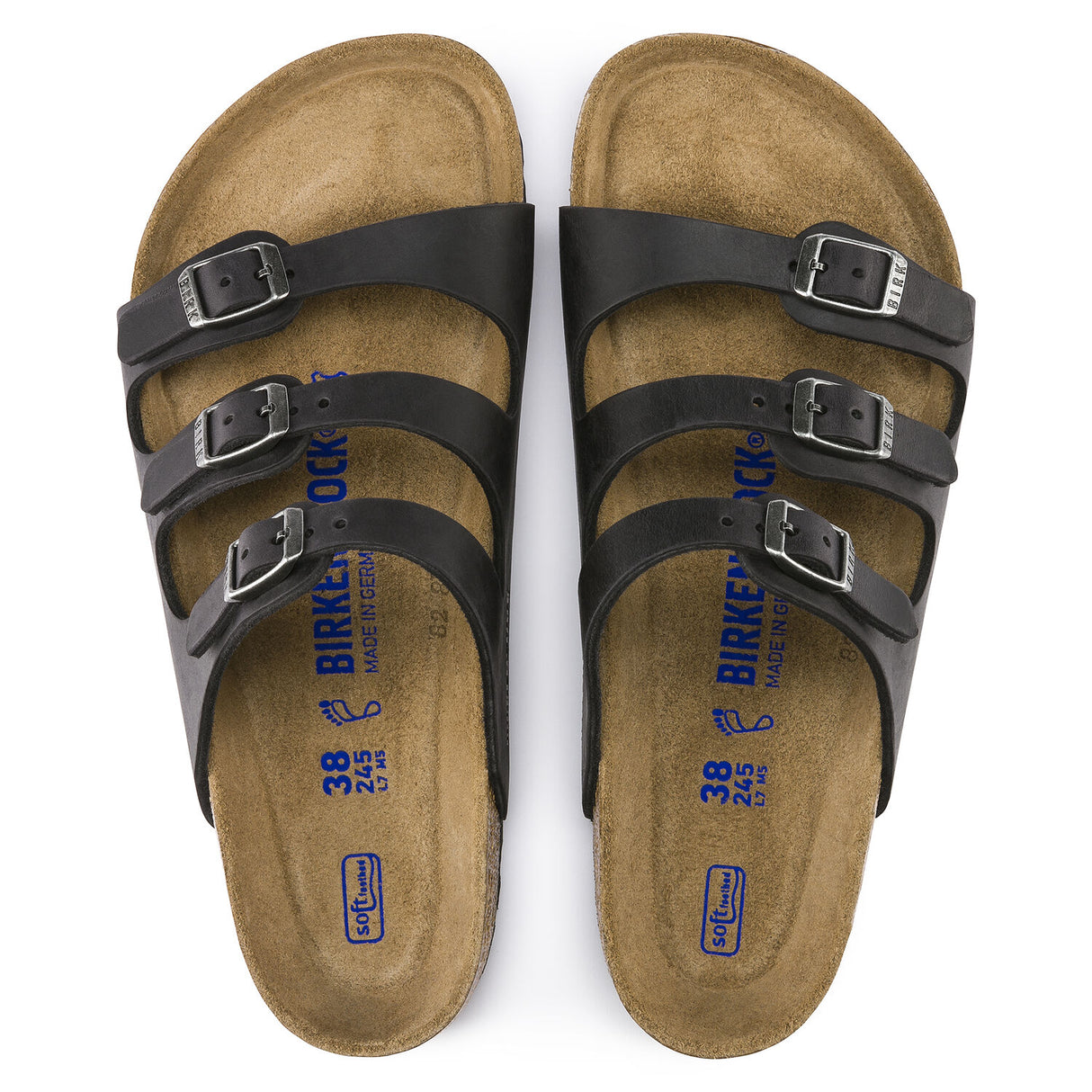 Birkenstock Florida Soft Footbed Black Oiled Leather