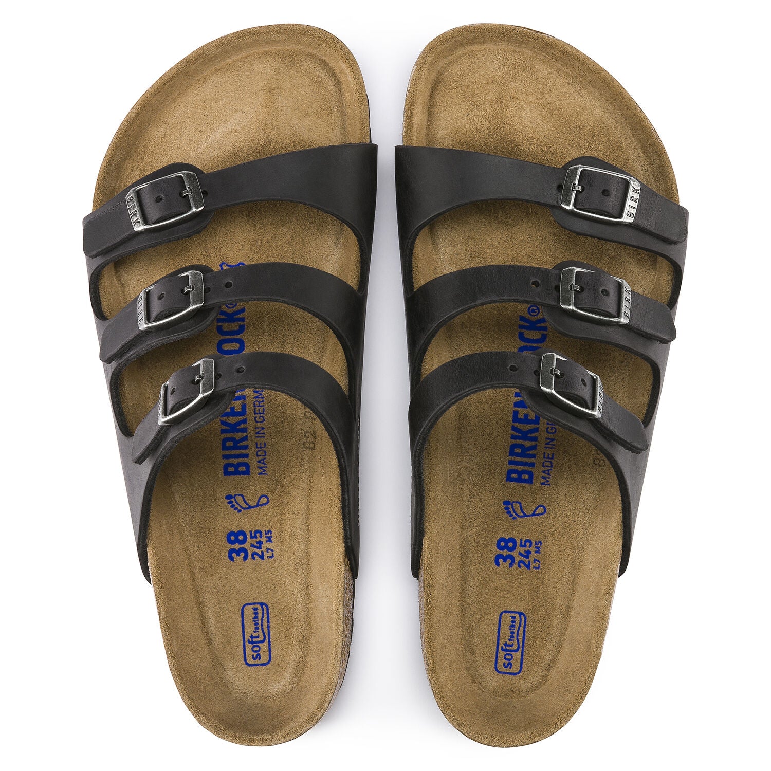 Birkenstock Florida Soft Footbed Black Oiled Leather