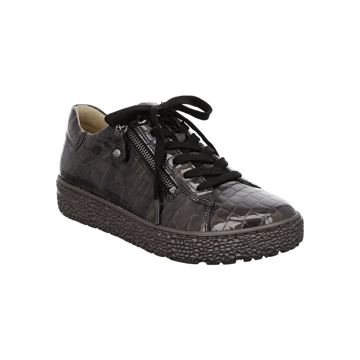 Hartjes Phil Stone Croc Side Zip Oxford