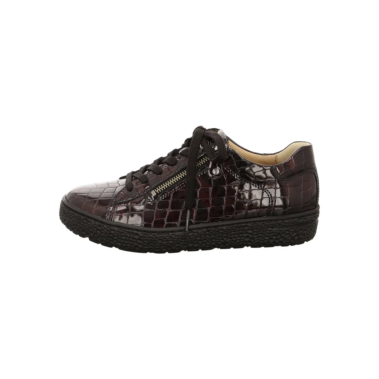 Hartjes Phil Bordeaux Croc Side Zip Oxford