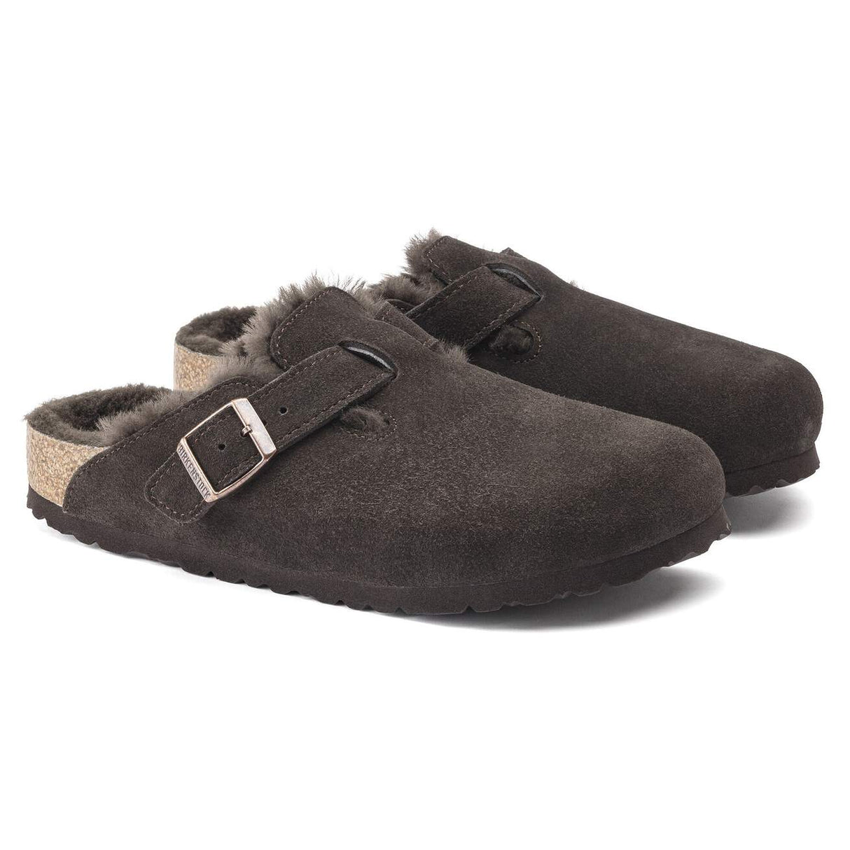 Birkenstock Boston Shearling Mocha Suede