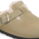 Birkenstock Boston Shearling Taupe Suede