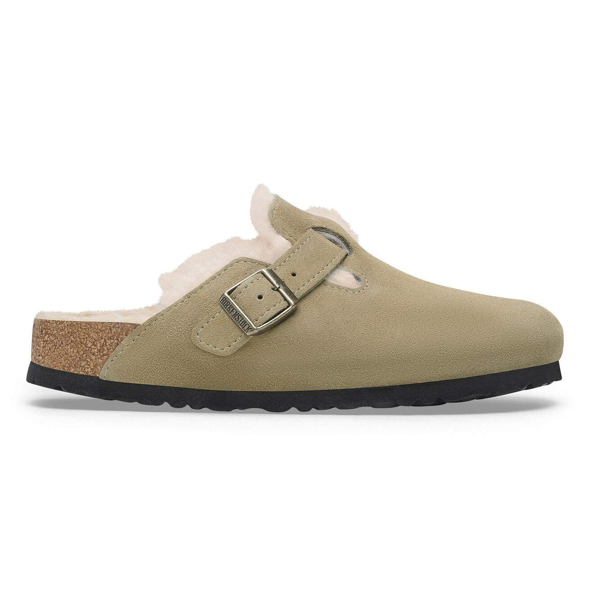 Birkenstock Boston Shearling Taupe Suede