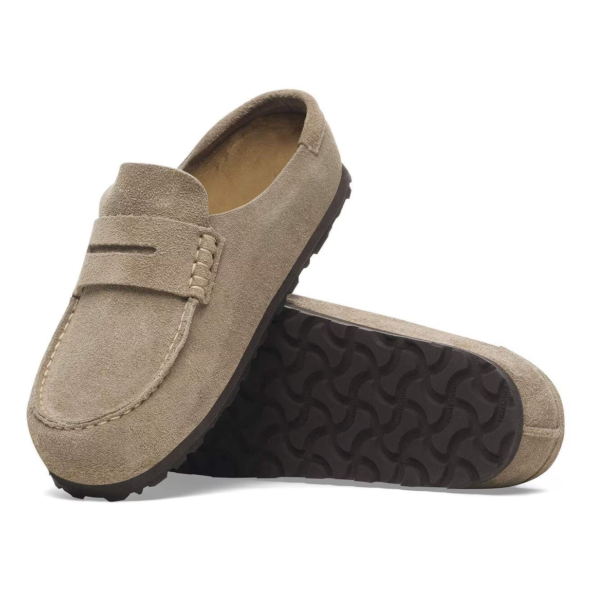 Birkenstock Naples Wrapped Taupe Suede Narrow