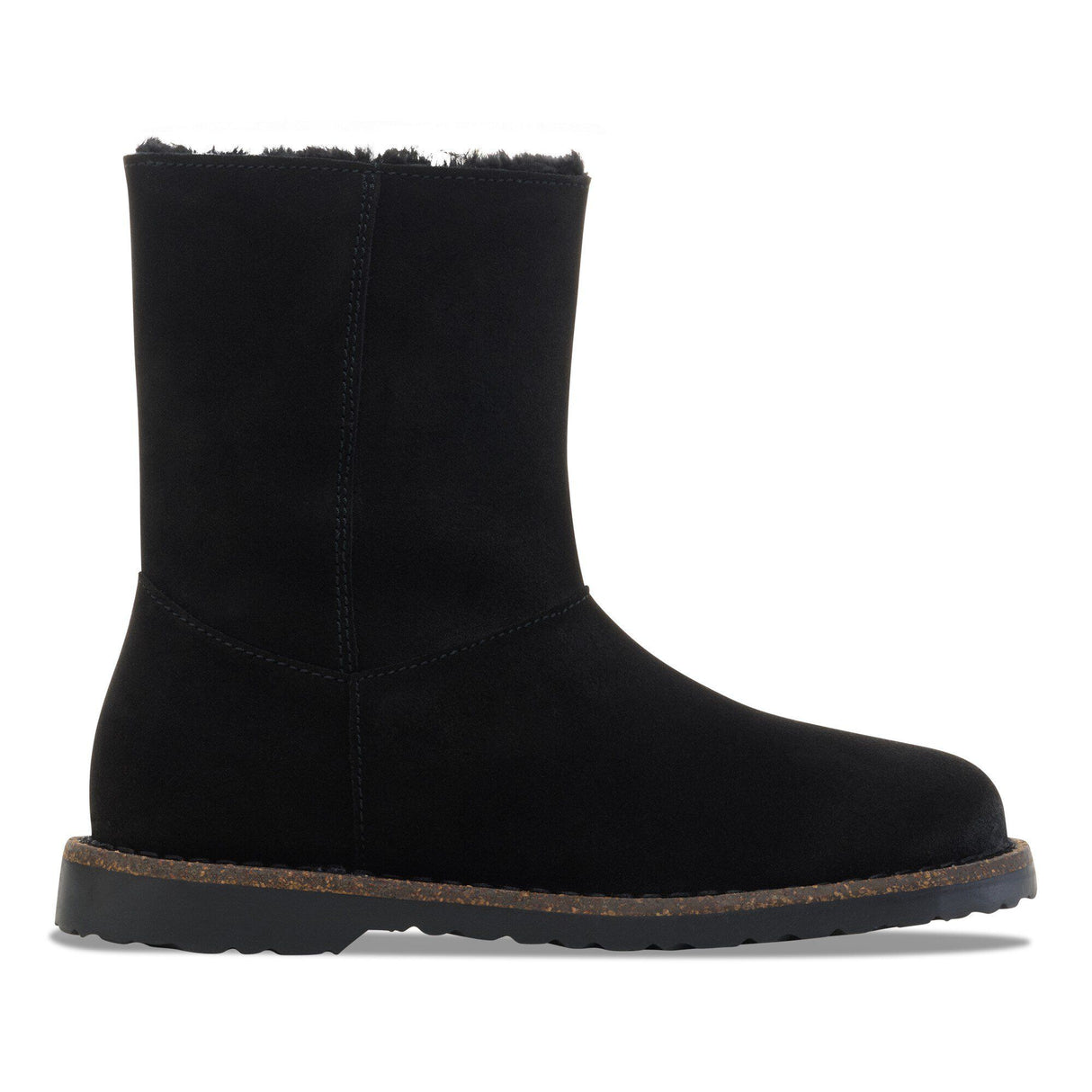 Birkenstock Uppsala Zip Shearling Black Suede