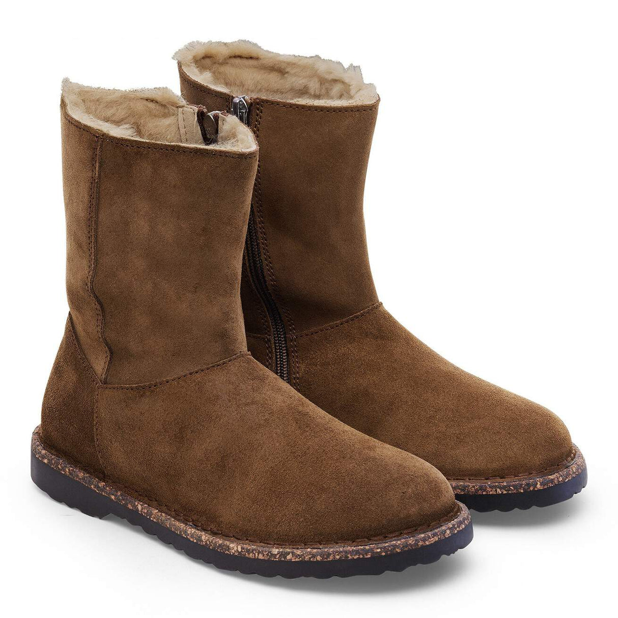 Birkenstock Uppsala Zip Shearling Dark Tea