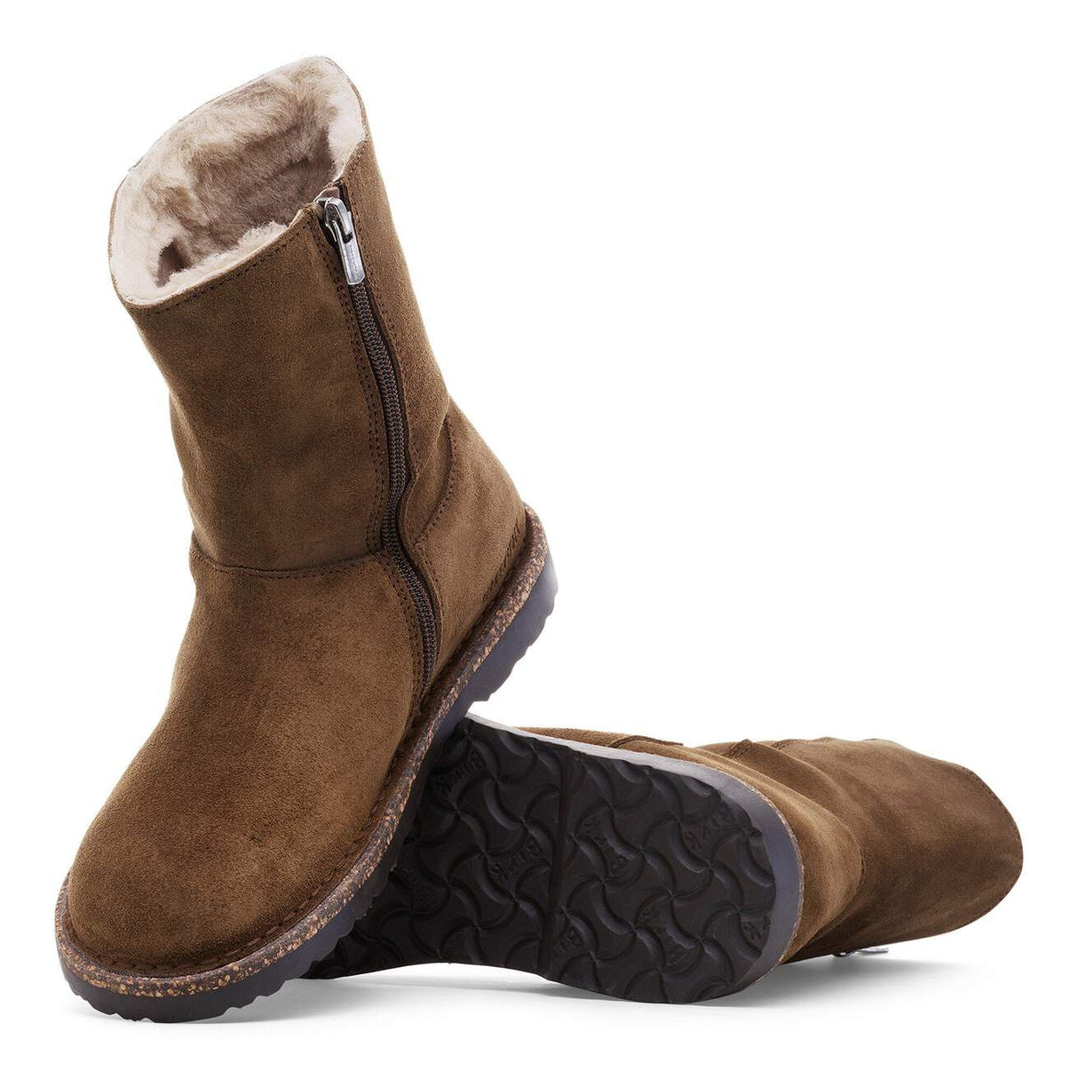 Birkenstock Uppsala Zip Shearling Dark Tea