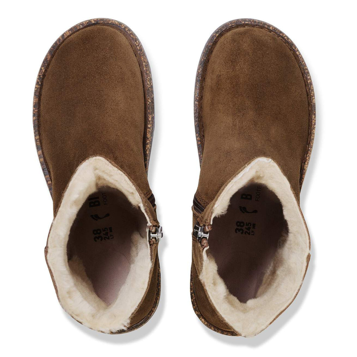 Birkenstock Uppsala Zip Shearling Dark Tea