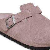 Birkenstock Boston Soft Footbed Faded Purple Suede Narrow