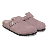 Birkenstock Boston Soft Footbed Faded Purple Suede Narrow