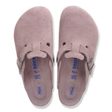 Birkenstock Boston Soft Footbed Faded Purple Suede Narrow