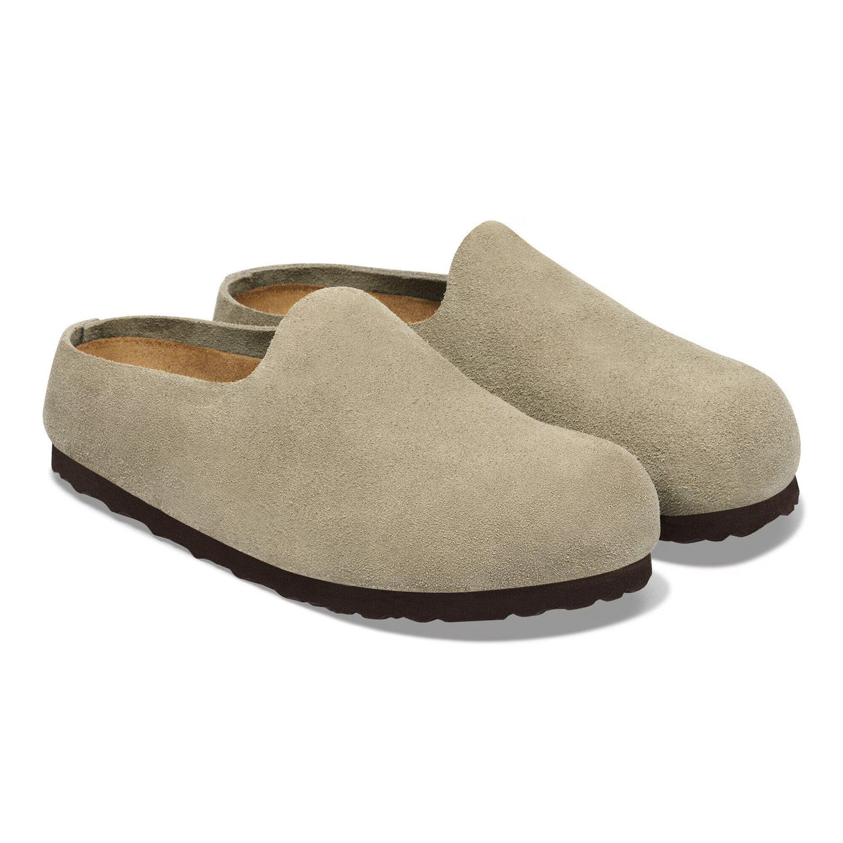 Birkenstock Amsterdam Wrapped Taupe Suede Narrow
