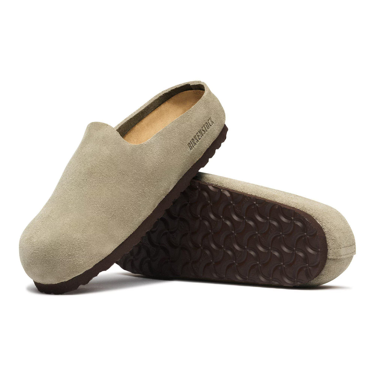 Birkenstock Amsterdam Wrapped Taupe Suede Narrow