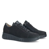 Country Shoe Black Nubuck Side Zip